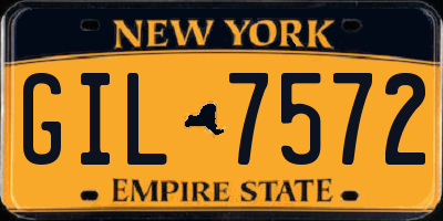 NY license plate GIL7572