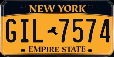 NY license plate GIL7574