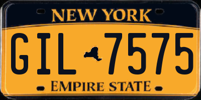 NY license plate GIL7575