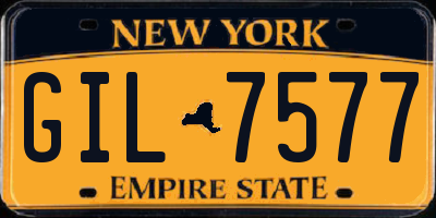 NY license plate GIL7577