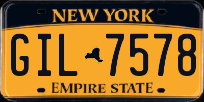 NY license plate GIL7578