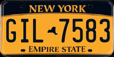 NY license plate GIL7583