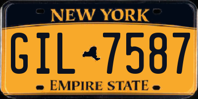 NY license plate GIL7587
