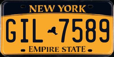 NY license plate GIL7589