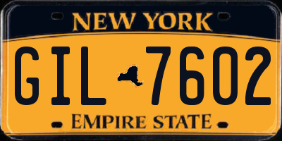 NY license plate GIL7602