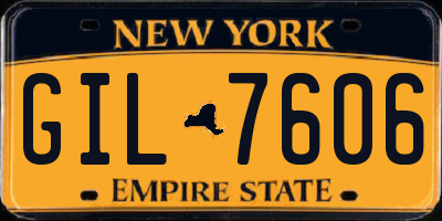 NY license plate GIL7606