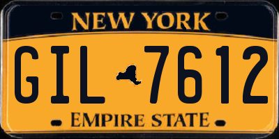 NY license plate GIL7612