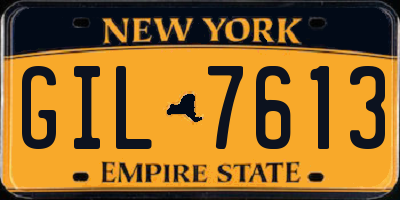 NY license plate GIL7613