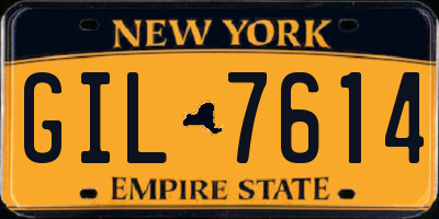 NY license plate GIL7614