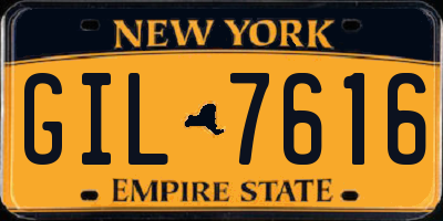 NY license plate GIL7616