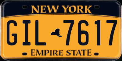 NY license plate GIL7617