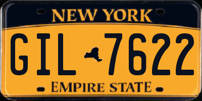 NY license plate GIL7622