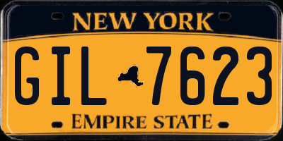 NY license plate GIL7623