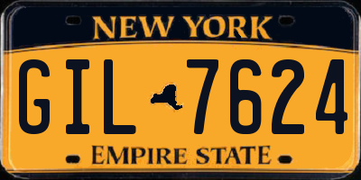 NY license plate GIL7624