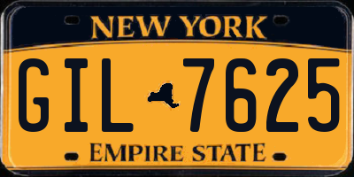 NY license plate GIL7625