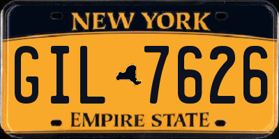 NY license plate GIL7626