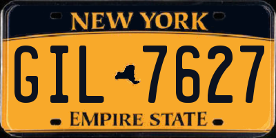 NY license plate GIL7627
