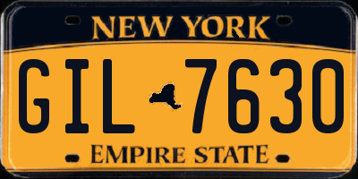 NY license plate GIL7630