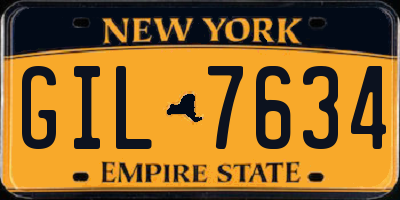 NY license plate GIL7634