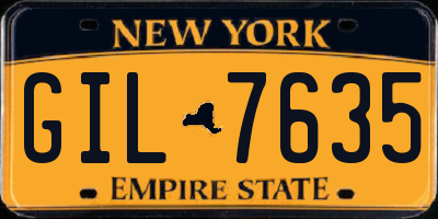 NY license plate GIL7635