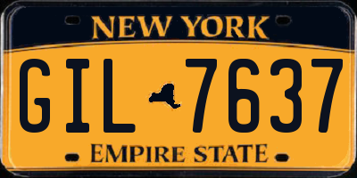 NY license plate GIL7637