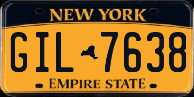 NY license plate GIL7638