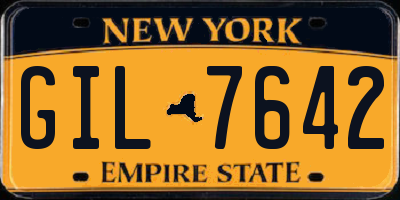 NY license plate GIL7642