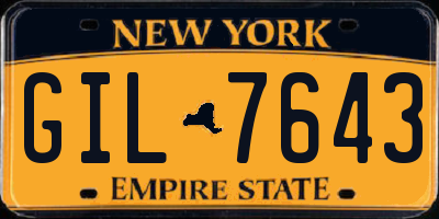 NY license plate GIL7643