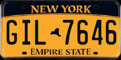 NY license plate GIL7646