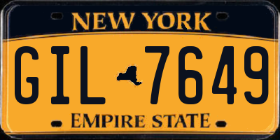 NY license plate GIL7649