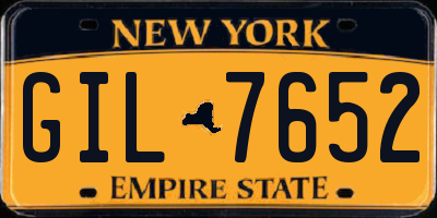 NY license plate GIL7652