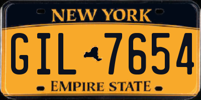 NY license plate GIL7654