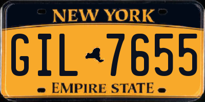 NY license plate GIL7655