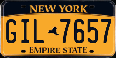 NY license plate GIL7657