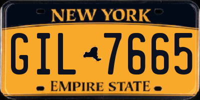 NY license plate GIL7665