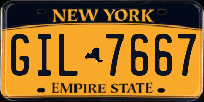 NY license plate GIL7667