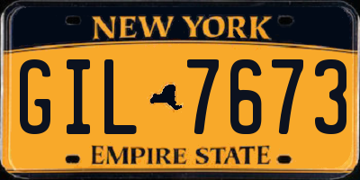 NY license plate GIL7673