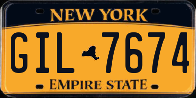NY license plate GIL7674