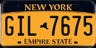 NY license plate GIL7675