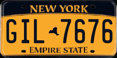 NY license plate GIL7676