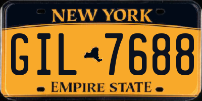 NY license plate GIL7688