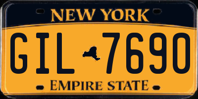 NY license plate GIL7690