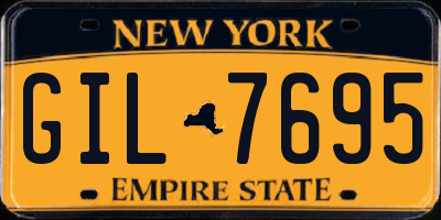 NY license plate GIL7695