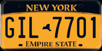 NY license plate GIL7701