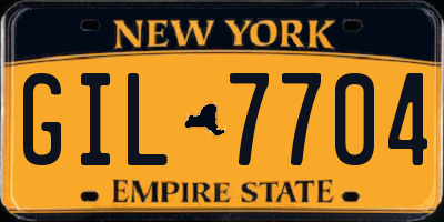 NY license plate GIL7704