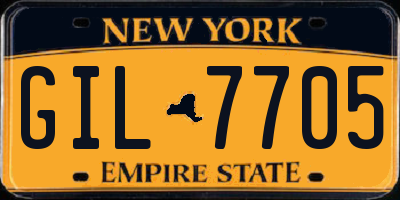 NY license plate GIL7705