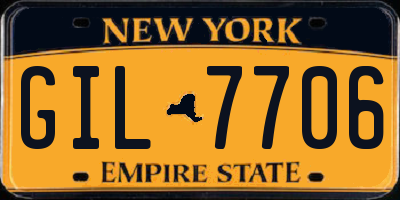 NY license plate GIL7706