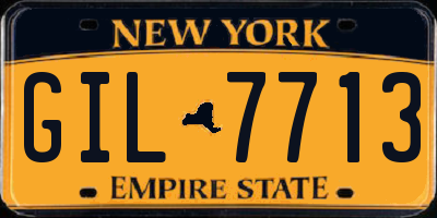 NY license plate GIL7713