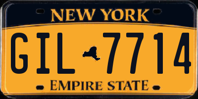 NY license plate GIL7714