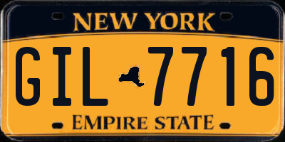 NY license plate GIL7716